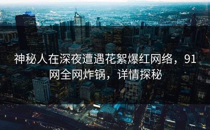 神秘人在深夜遭遇花絮爆红网络，91网全网炸锅，详情探秘